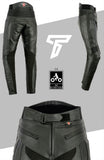 RS Black Leather Motorcycle Trousers
