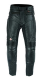 Waterproof Black Leather Motorcycle Trousers