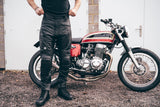 Waterproof Black Leather Motorcycle Trousers