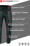 Waterproof Black Leather Motorcycle Trousers