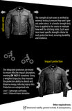 Tasselled Chopper Black Leather Motorcycle Jacket