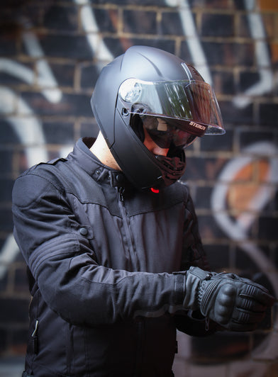 Stealth Flip Up Motorcycle Helmet In Matt Black | Texpeed