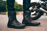 Leather Waterproof Short CE Motorcycle Boots