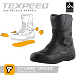 Leather Waterproof Short CE Motorcycle Boots