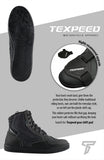 Denim Leather Waterproof Armoured Motorcycle Trainers