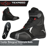 Leather & Synthetic Suede Waterproof CE Motorcycle Boots