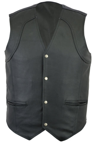 Quality Genuine Leather Waistcoat Motorbike Biker Mens Motorcycle Vest Casual