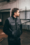 Diamond Leather Motorcycle Waistcoat
