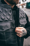 Diamond Leather Motorcycle Waistcoat