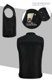 Diamond Leather Motorcycle Waistcoat