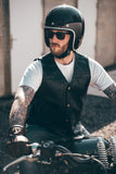 Laced Leather Motorcycle Waistcoat