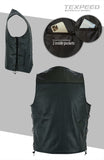 Laced Leather Motorcycle Waistcoat