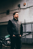 Military Leather Motorcycle Waistcoat