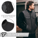 SOA Inspired Leather Motorcycle Waistcoat