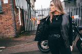 Zipped Leather Motorcycle Waistcoat
